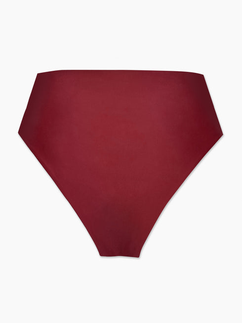 The Audrey High Waist Bottom - Merlot